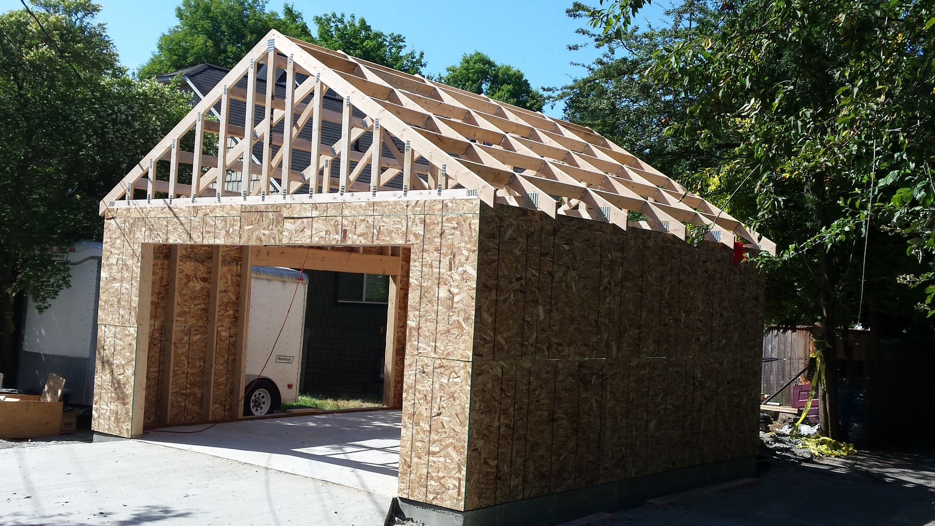 Brian Garage — garage build and stonework